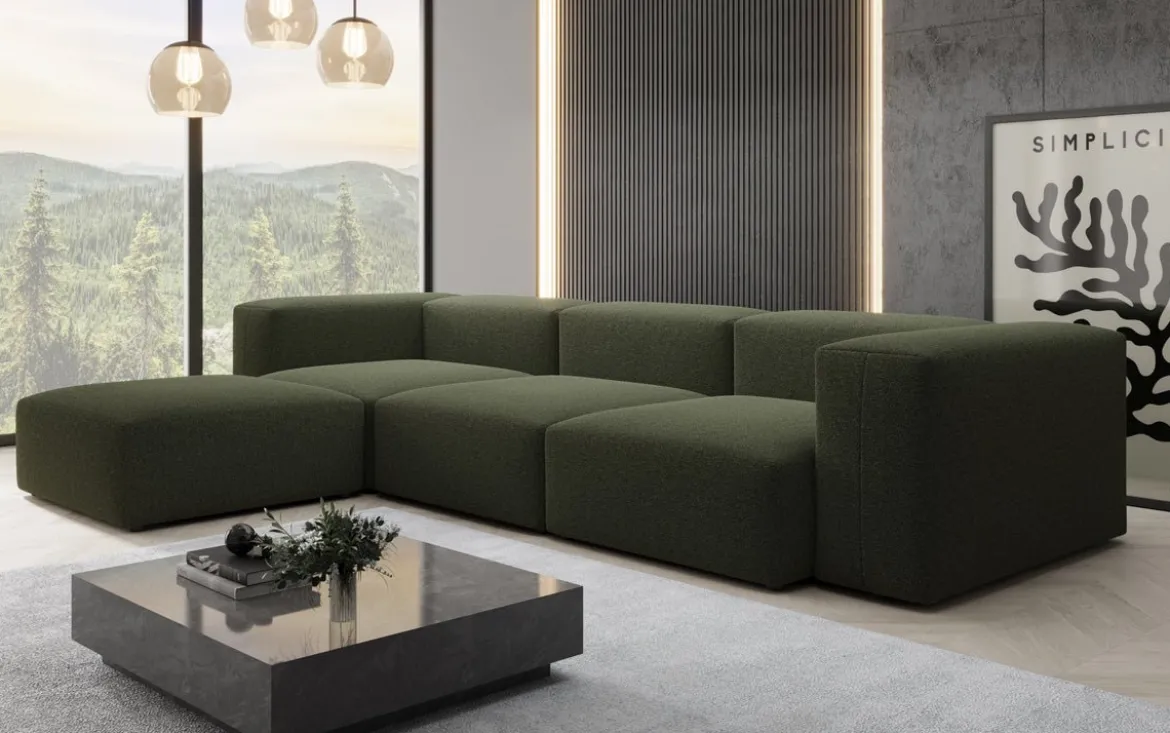 Designer Ecksofa Snug in Bouclé