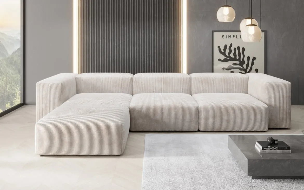 Designer Ecksofa Snug in Cord