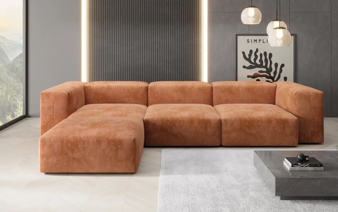 Designer Ecksofa Snug in Cord