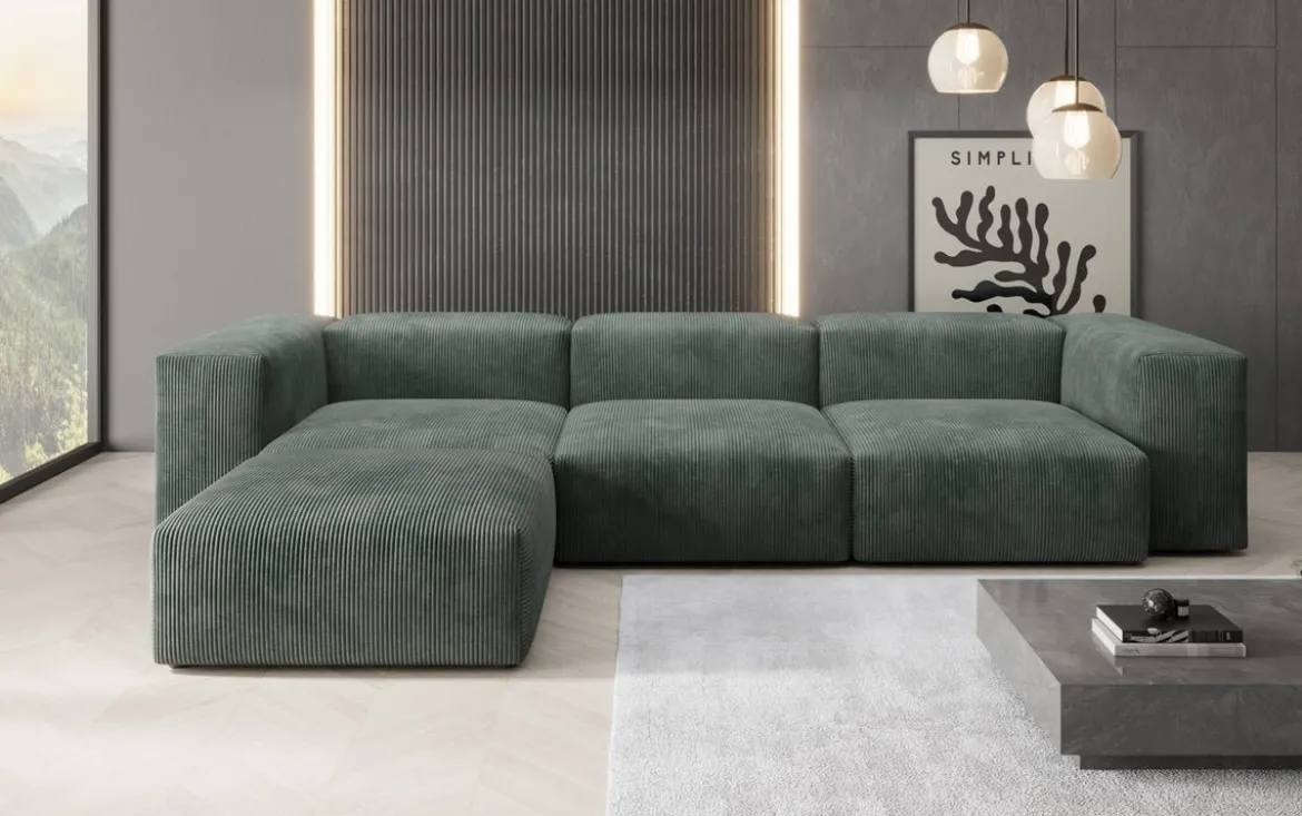 Designer Ecksofa Snug in Cord