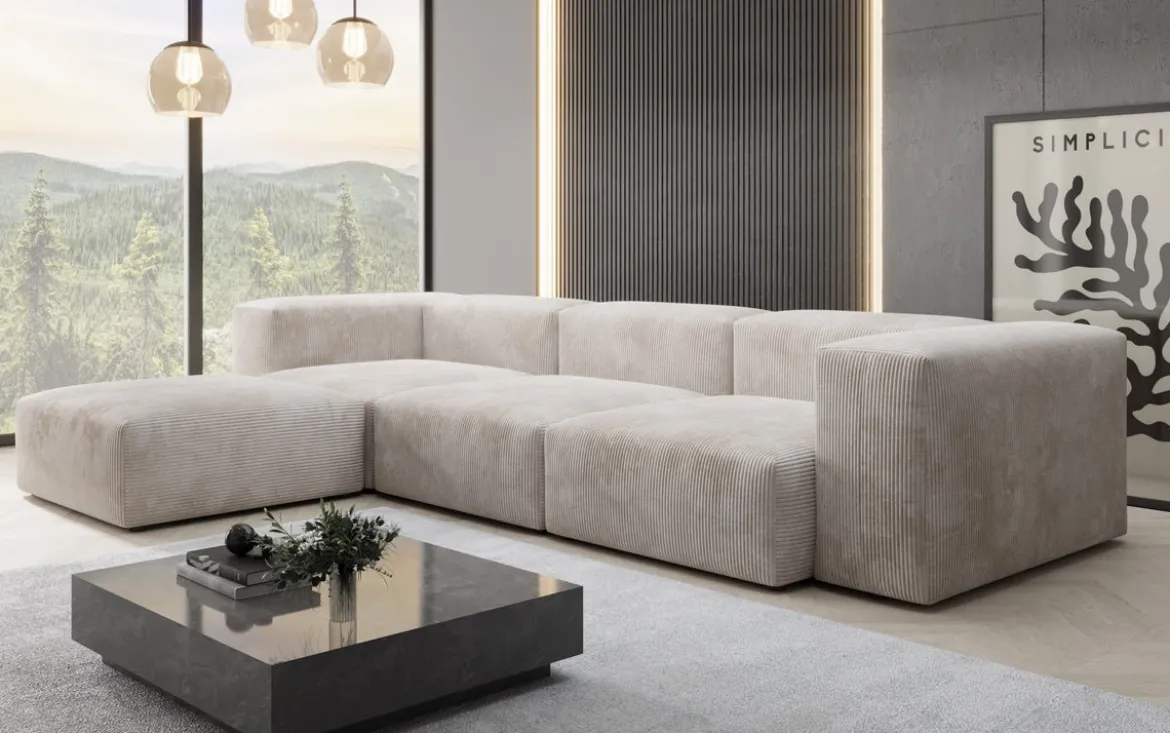 Designer Ecksofa Snug in Cord