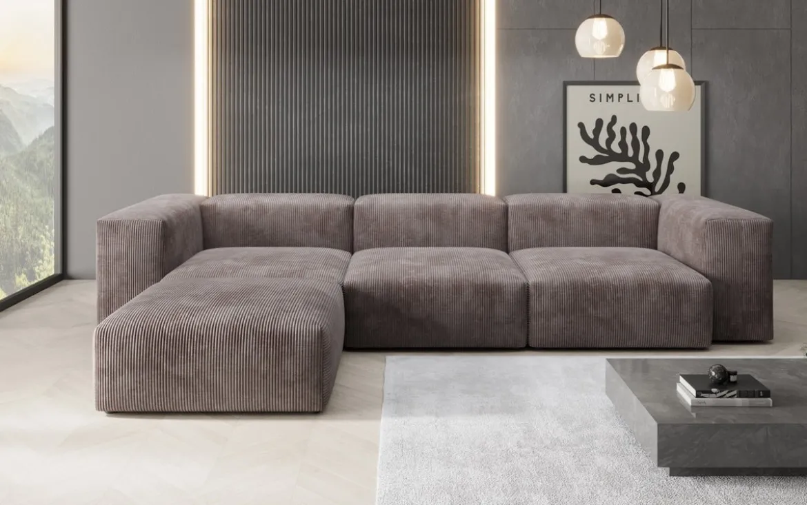 Designer Ecksofa Snug in Cord