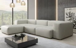 Designer Ecksofa Snug in Echtleder