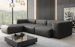 Designer Ecksofa Snug in Echtleder