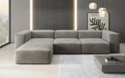 Designer Ecksofa Snug in Samt