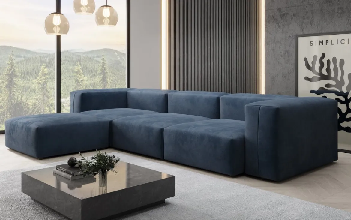 Designer Ecksofa Snug in Samt