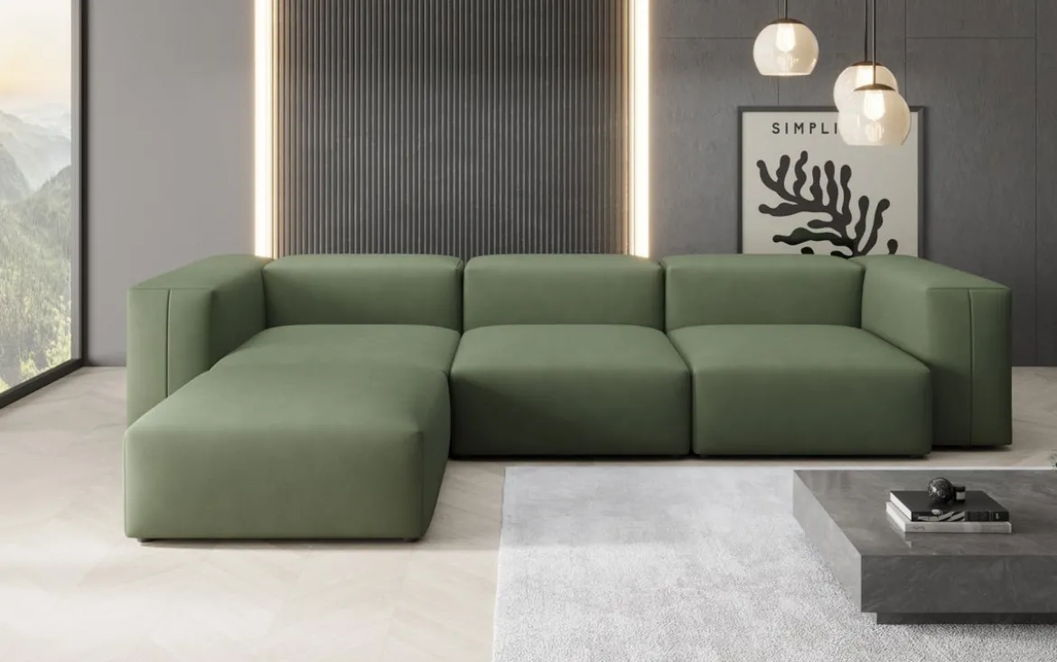 Designer Ecksofa Snug in Stoff