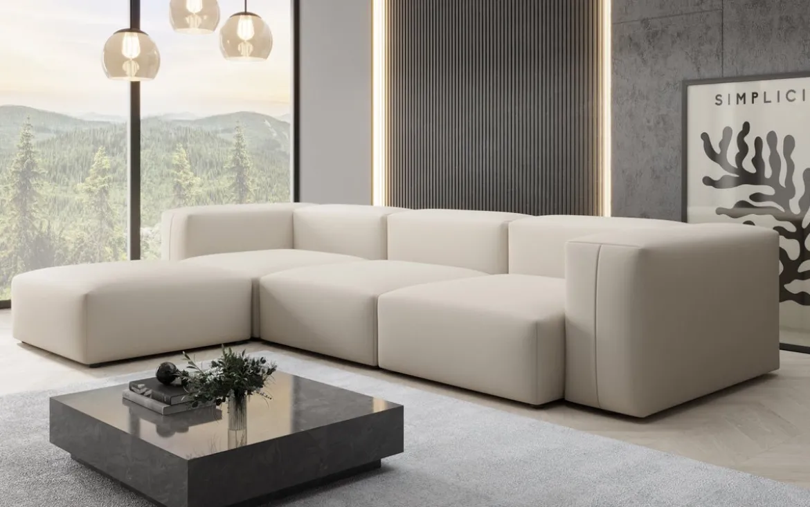 Designer Ecksofa Snug in Stoff