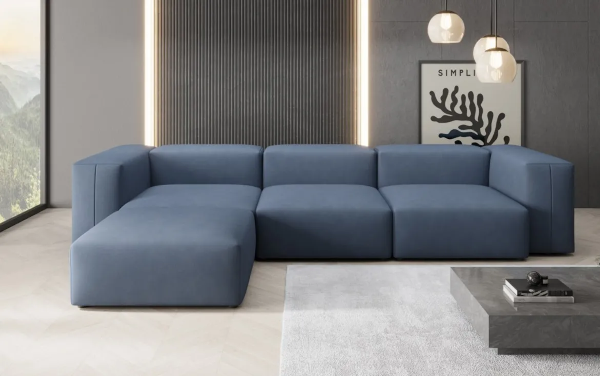 Designer Ecksofa Snug in Stoff