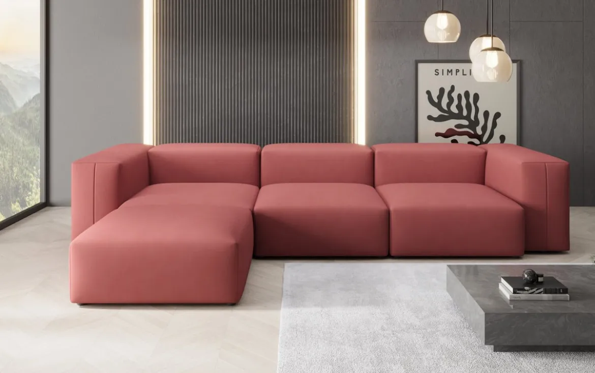 Designer Ecksofa Snug in Stoff