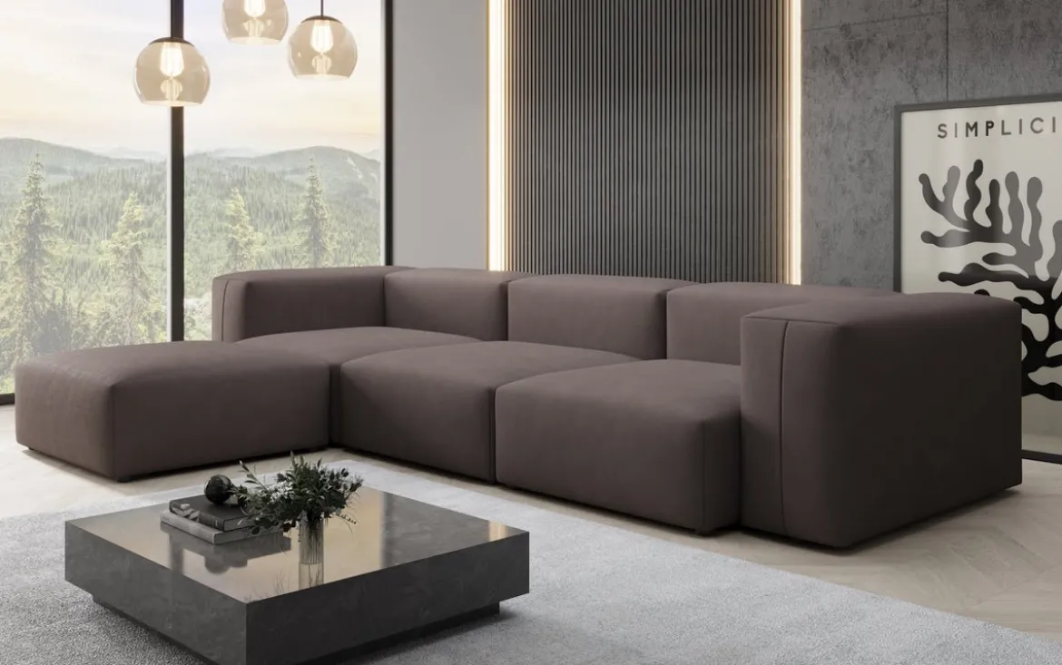 Designer Ecksofa Snug in Stoff