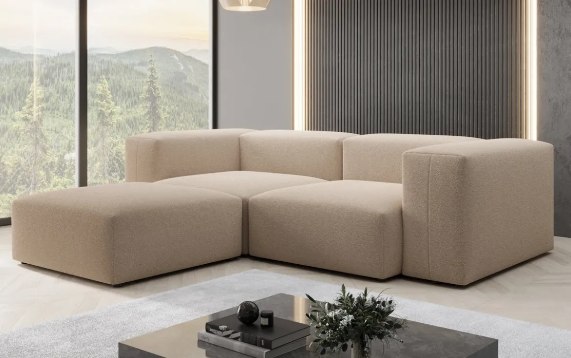 Designer Ecksofa Snug Mini in Bouclé