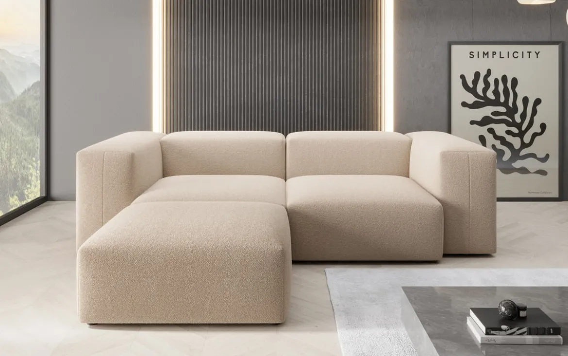 Designer Ecksofa Snug Mini in Bouclé
