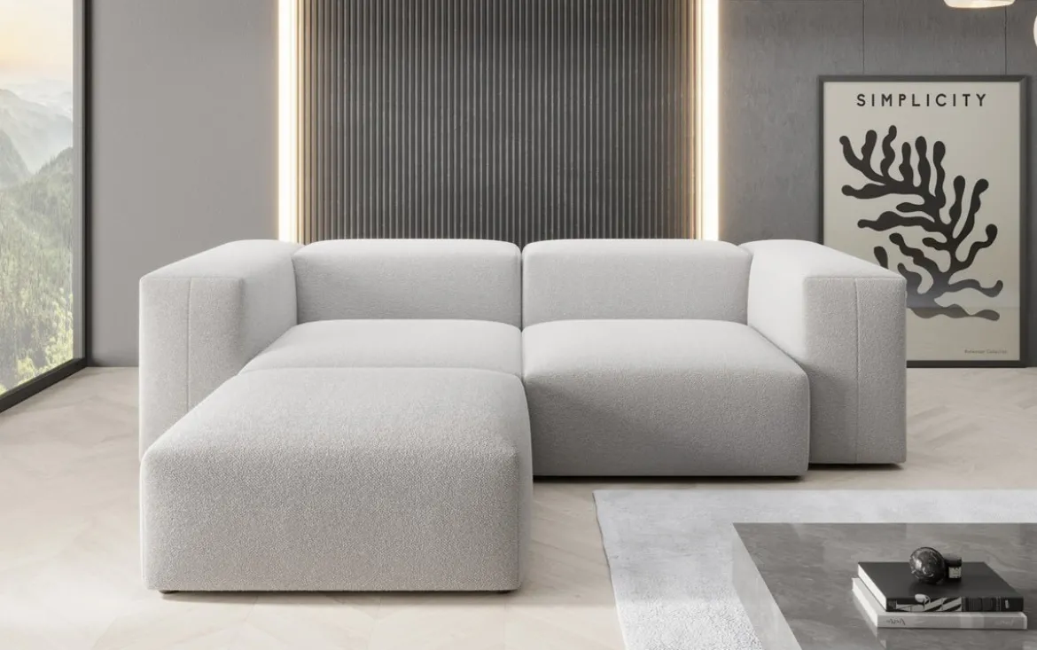 Designer Ecksofa Snug Mini in Bouclé