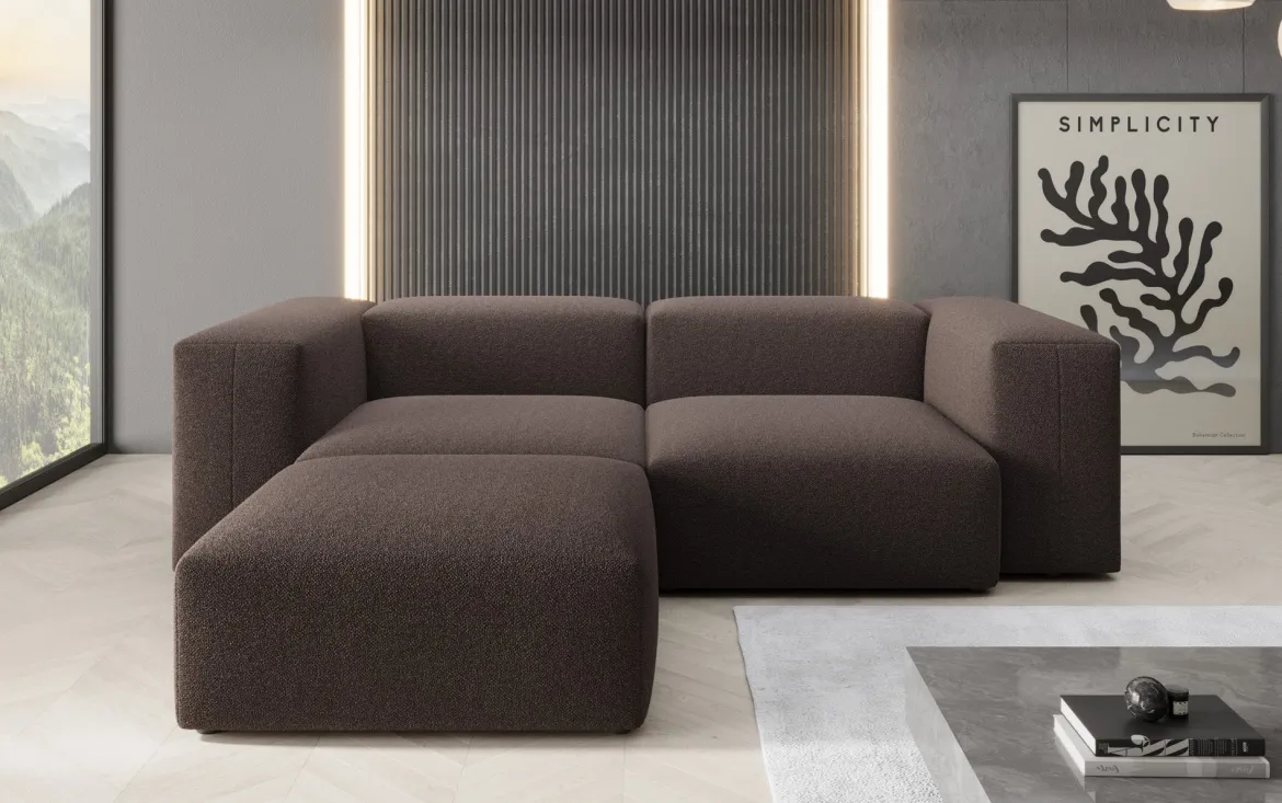 Designer Ecksofa Snug Mini in Bouclé