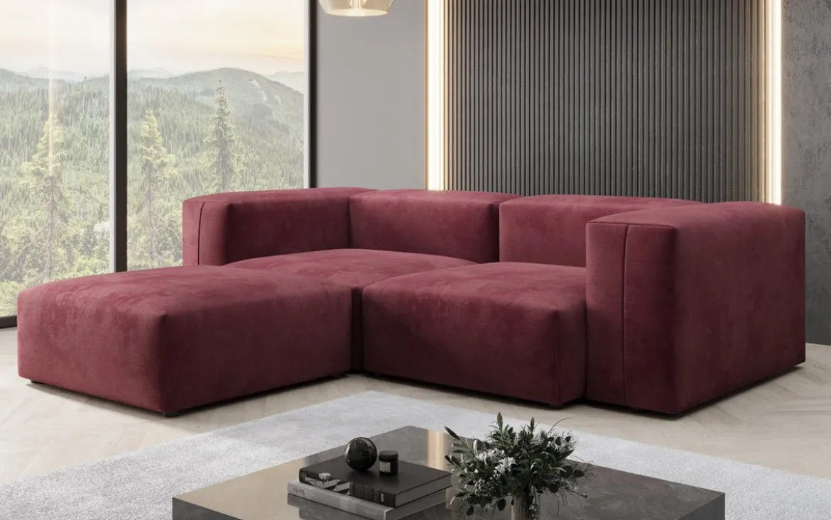 Designer Ecksofa Snug Mini in Samt