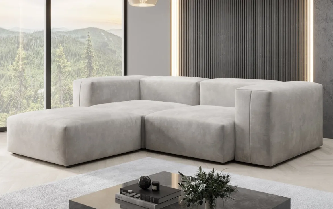 Designer Ecksofa Snug Mini in Samt
