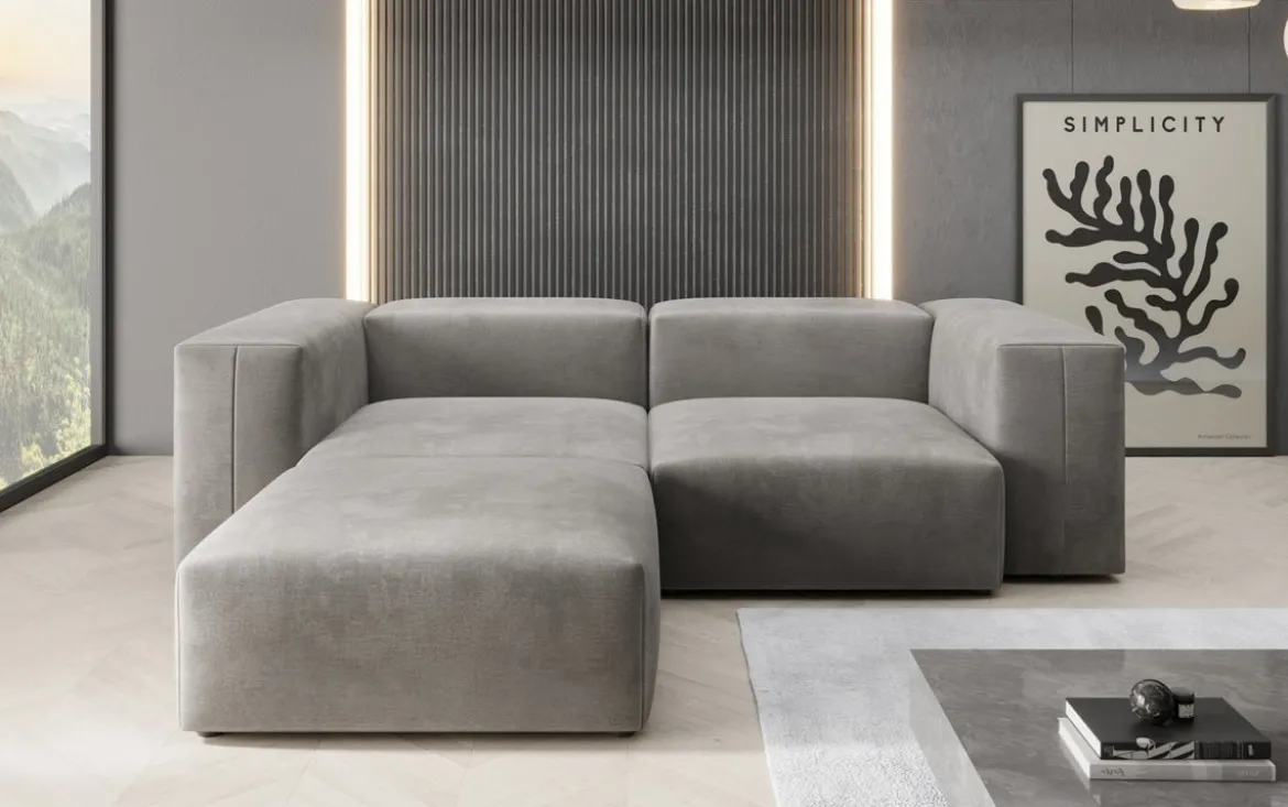 Designer Ecksofa Snug Mini in Samt