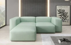 Designer Ecksofa Snug Mini in Echtleder