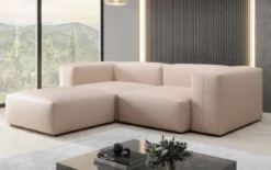 Designer Ecksofa Snug Mini in Echtleder