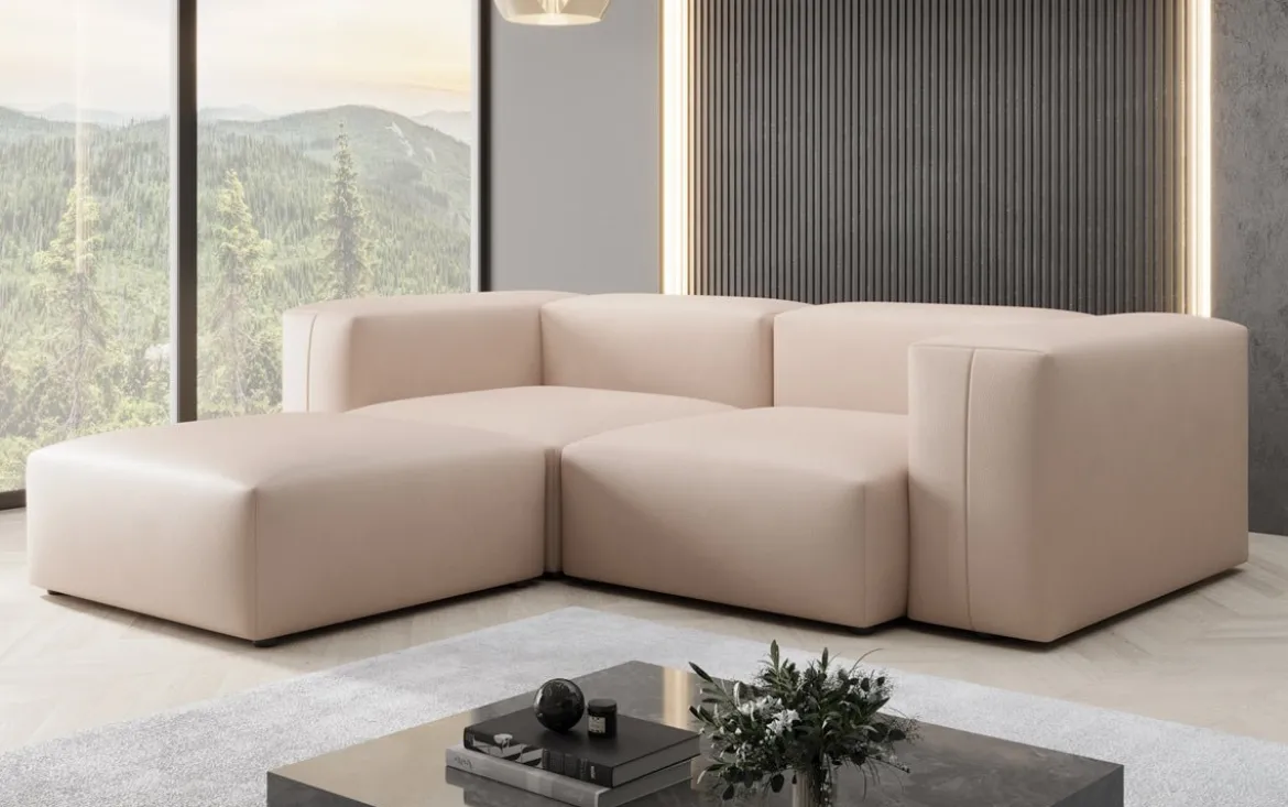 Designer Ecksofa Snug Mini in Echtleder