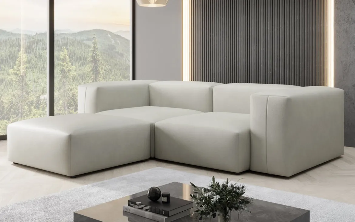Designer Ecksofa Snug Mini in Echtleder