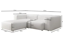 Designer Ecksofa Snug Mini in Echtleder