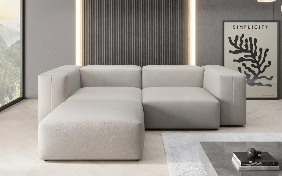 Designer Ecksofa Snug Mini in Echtleder