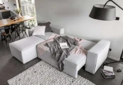 Designer Ecksofa Solaris mit Schlaffunktion und Stauraum