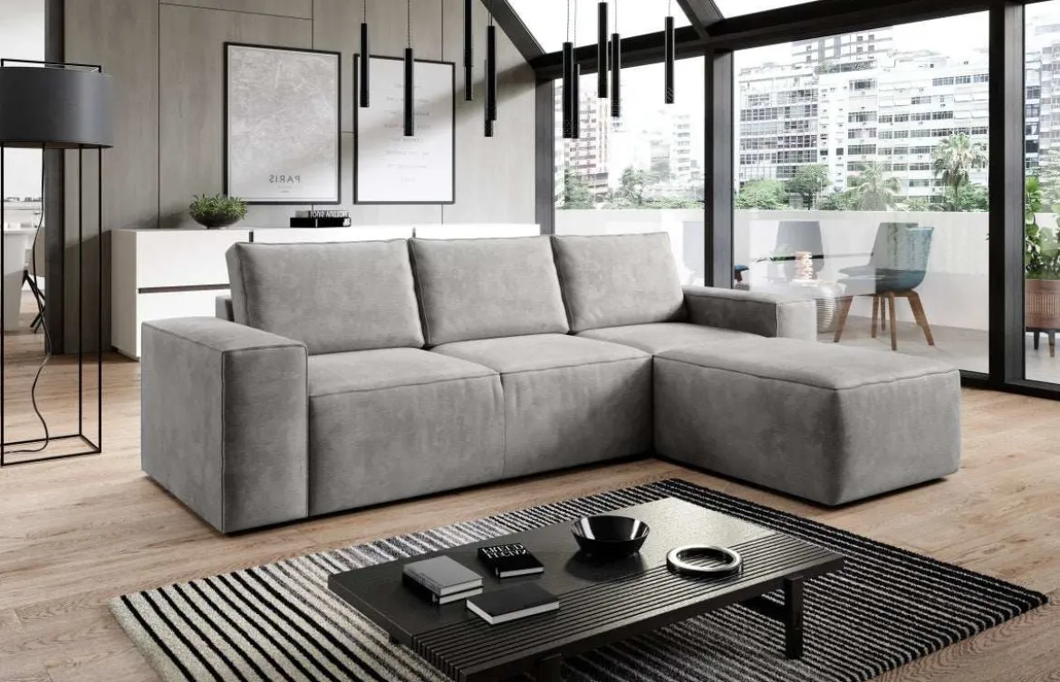 Designer Ecksofa Solaris mit Schlaffunktion und Stauraum