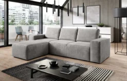 Designer Ecksofa Solaris mit Schlaffunktion und Stauraum