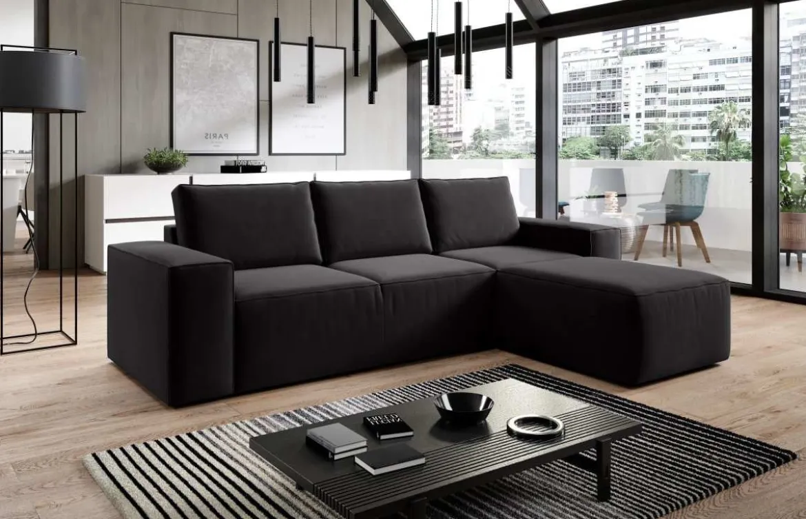 Designer Ecksofa Solaris mit Schlaffunktion und Stauraum