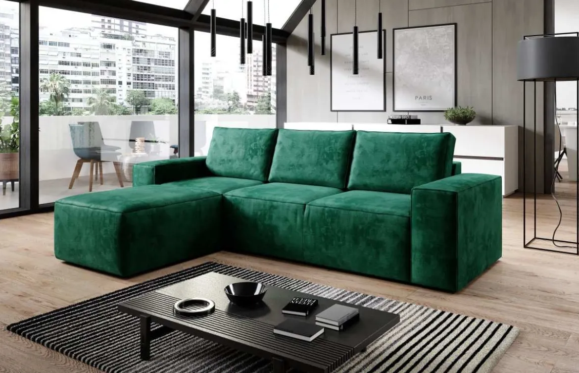 Designer Ecksofa Solaris mit Schlaffunktion und Stauraum