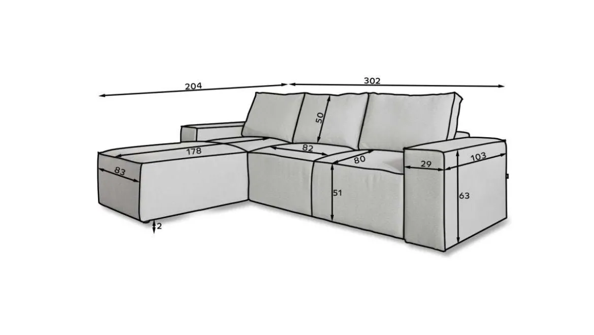 Designer Ecksofa Solaris mit Schlaffunktion und Stauraum