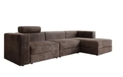 Designer Ecksofa Stockholm in Cord mit Stauraum
