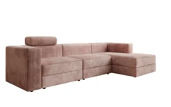 Designer Ecksofa Stockholm in Cord mit Stauraum