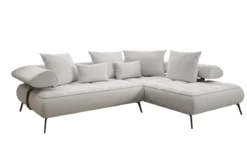 Designer Ecksofa Sydney Bouclé mit elektrischer Schlaffunktion