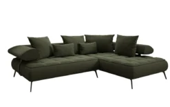Designer Ecksofa Sydney Bouclé mit elektrischer Schlaffunktion