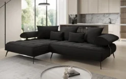 Designer Ecksofa Sydney II Bouclé mit elektrischer Schlaffunktion