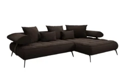 Designer Ecksofa Sydney II Bouclé mit elektrischer Schlaffunktion
