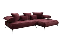 Designer Ecksofa Sydney II Samt mit elektrischer Schlaffunktion