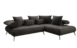 Designer Ecksofa Sydney Samt mit elektrischer Schlaffunktion