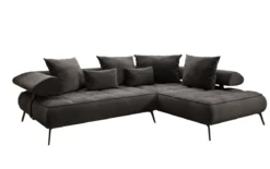 Designer Ecksofa Sydney Samt mit elektrischer Schlaffunktion