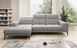 Designer Ecksofa Terina inkl. Beistellhocker