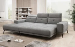 Designer Ecksofa Terina inkl. Beistellhocker
