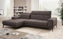 Designer Ecksofa Terina inkl. Beistellhocker