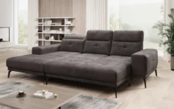 Designer Ecksofa Terina inkl. Beistellhocker