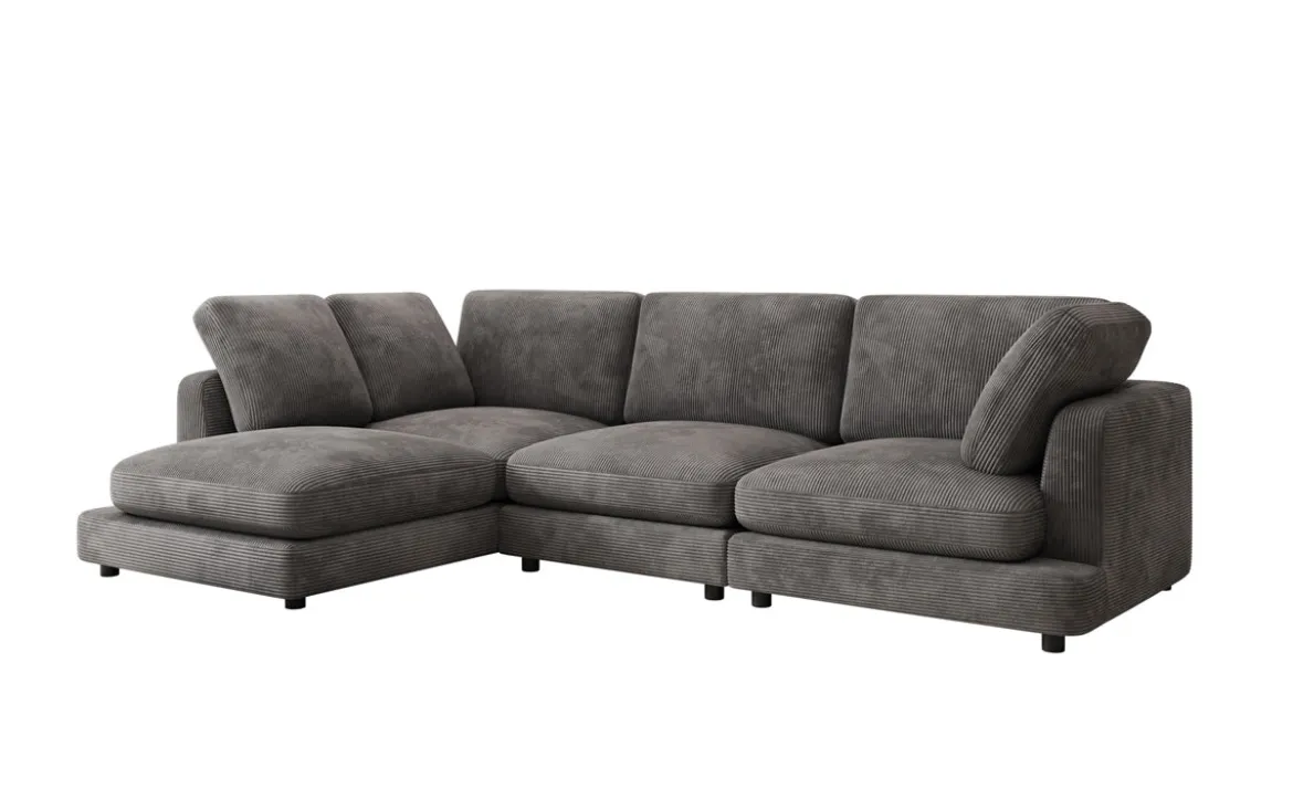 Designer Ecksofa Thalessa in Cord