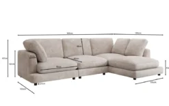 Designer Ecksofa Thalessa in Cord