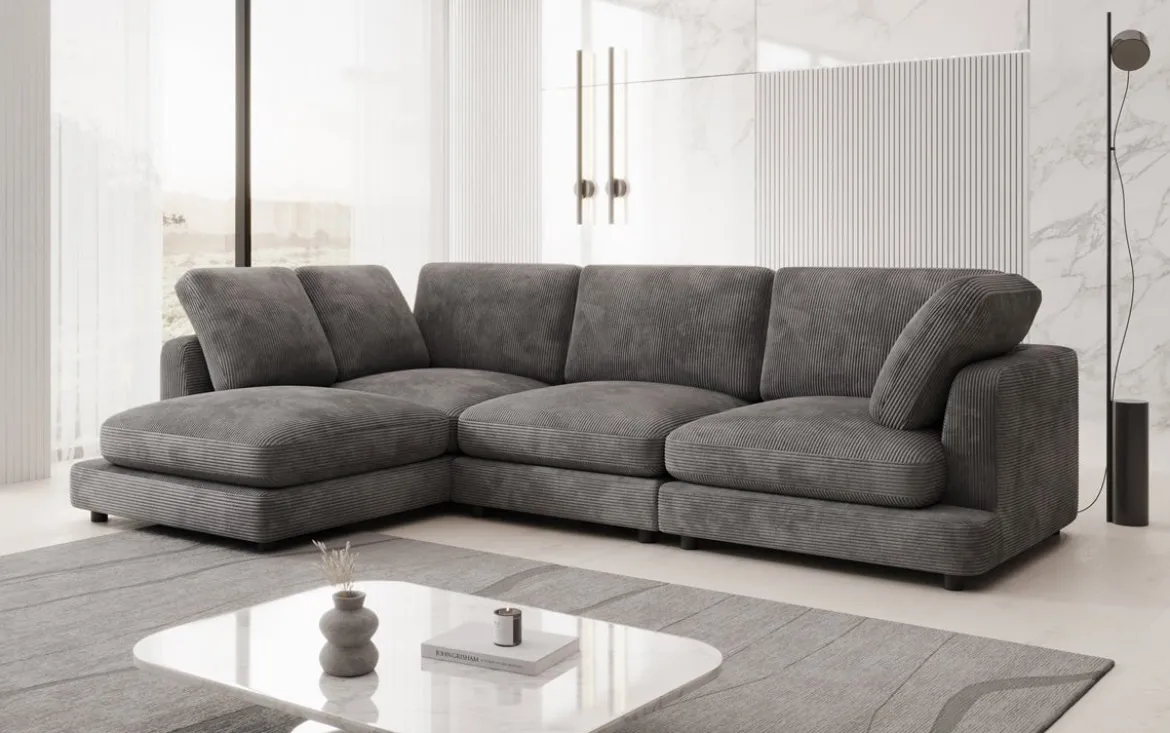 Designer Ecksofa Thalessa in Cord